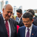 King Harald and Jack Ma at today's major conference. The Chinese industrial magnate also attended the opening of the new Marine Harvest plant. Marine Harvest has entered into an agreement with Jack Ma's company Alibaba on distribution to Chinese consumers. Photo: Tim Haukanes 